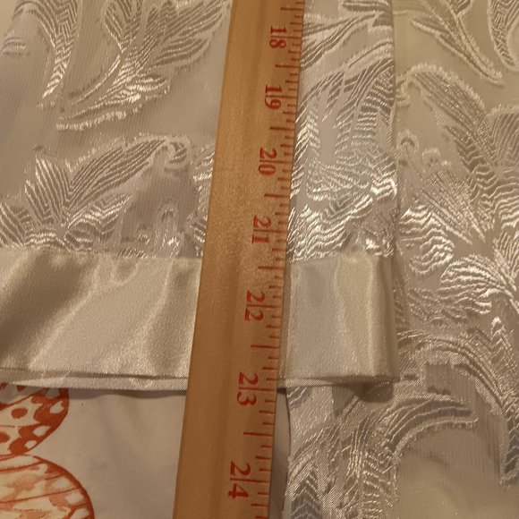 Private Luxuries Womens L Pajama 2-Pc Lounge Wear Set Ivory Sheer Top Satin NWT - Picture 7 of 12